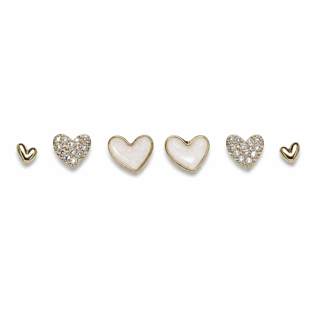Classique Heart Stud Set