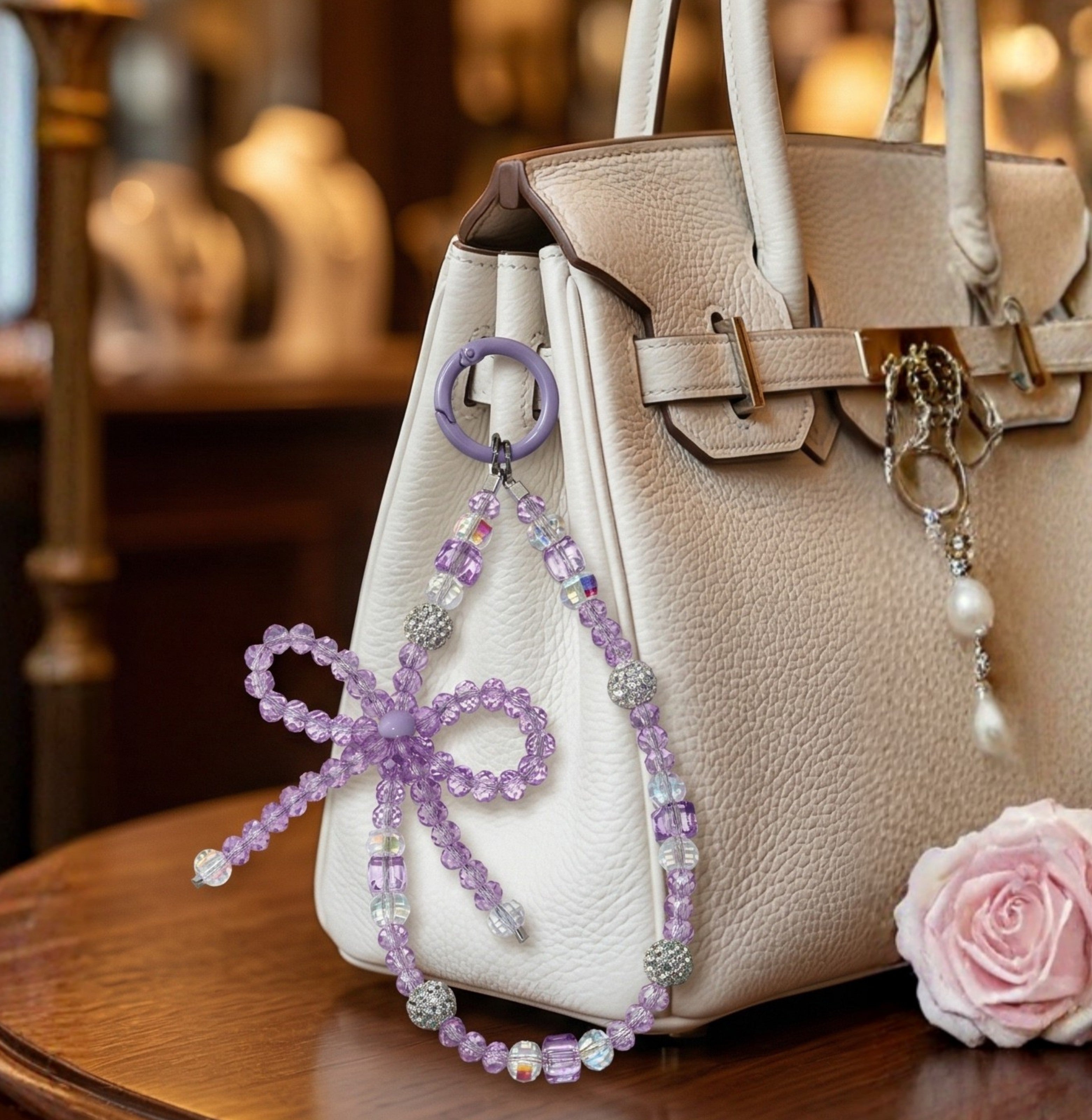 Lavender Bow Whimsy Charm