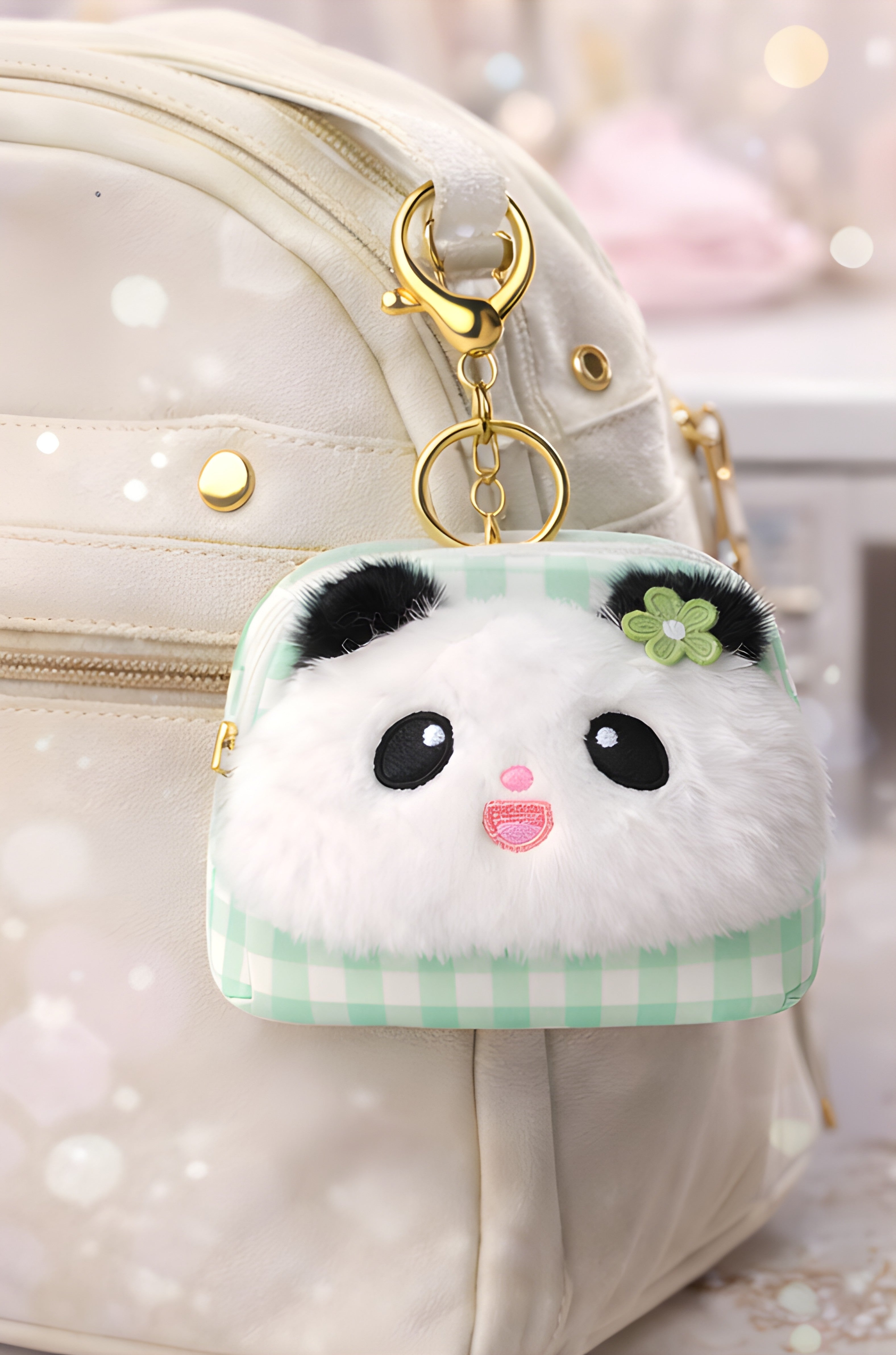 Green Panda Bag Charm