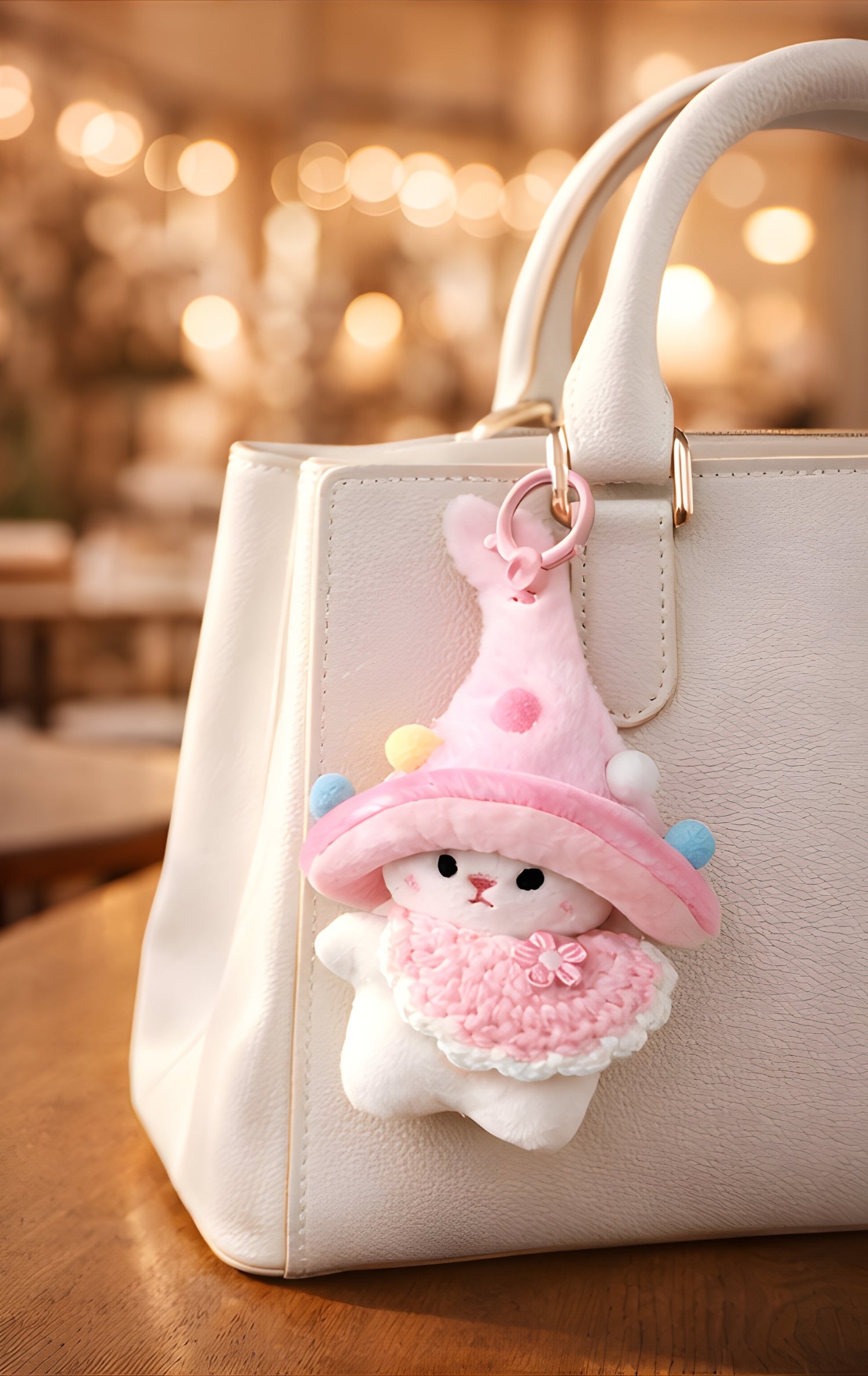 Pink Wizard Bunny Charm