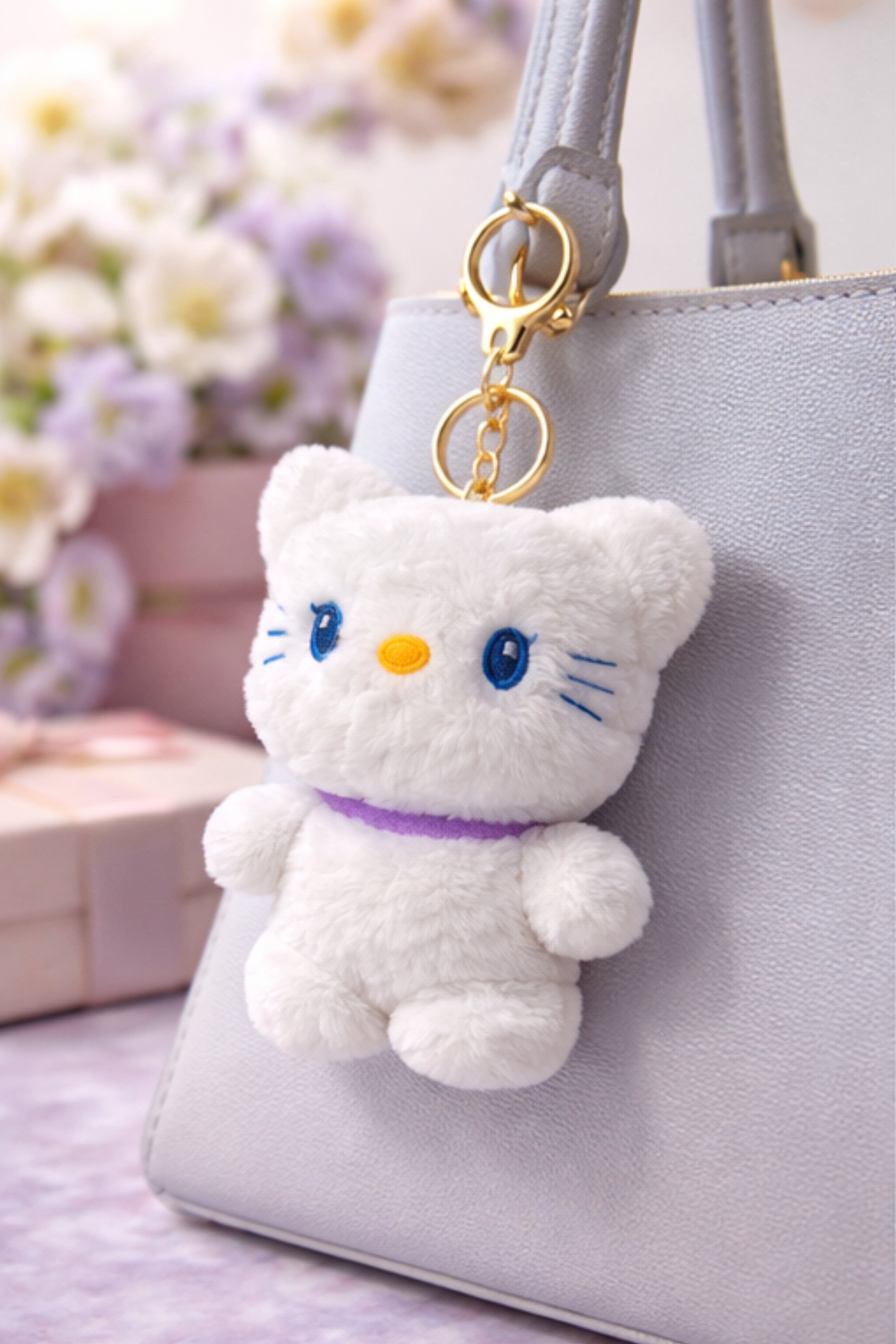 Purple Collar Fluffy Kitty