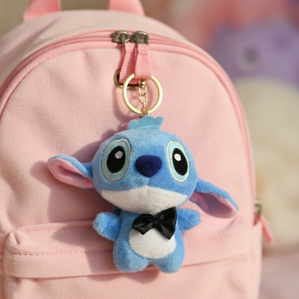 Blue Mini Stitch Bow Plush