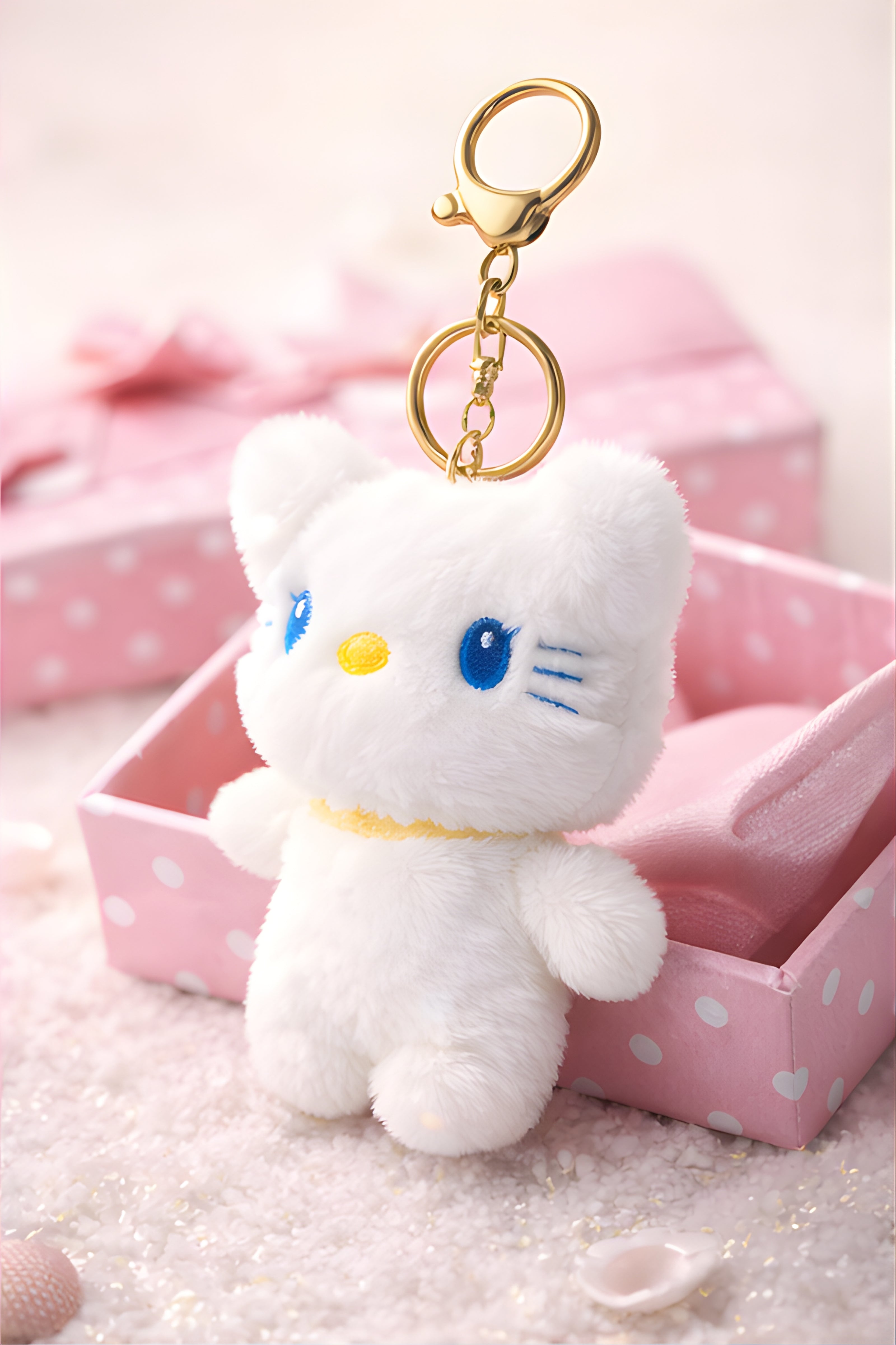 Peach Collar Fluffy Kitty