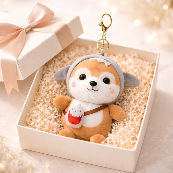 Sharky Grey Shiba Squirrel Plush