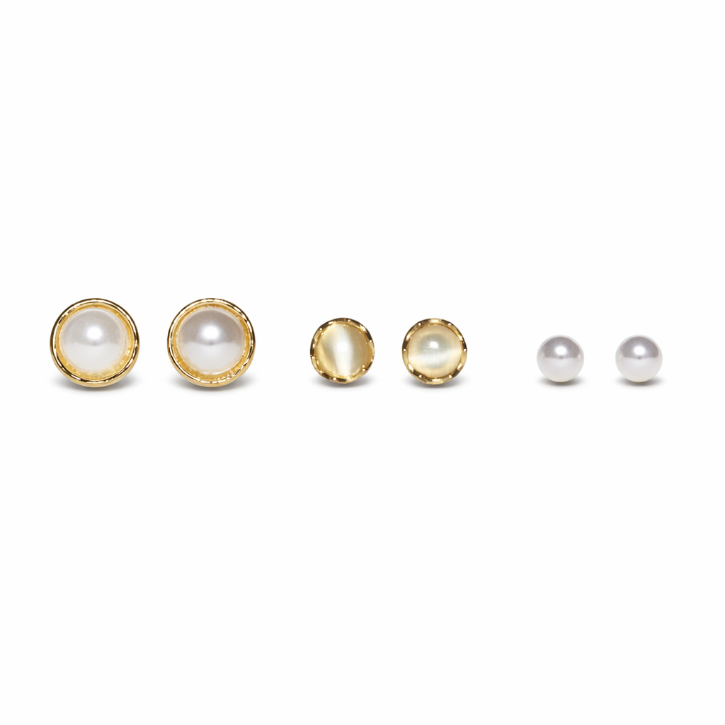 Pearl Trio Luxe Stud Set