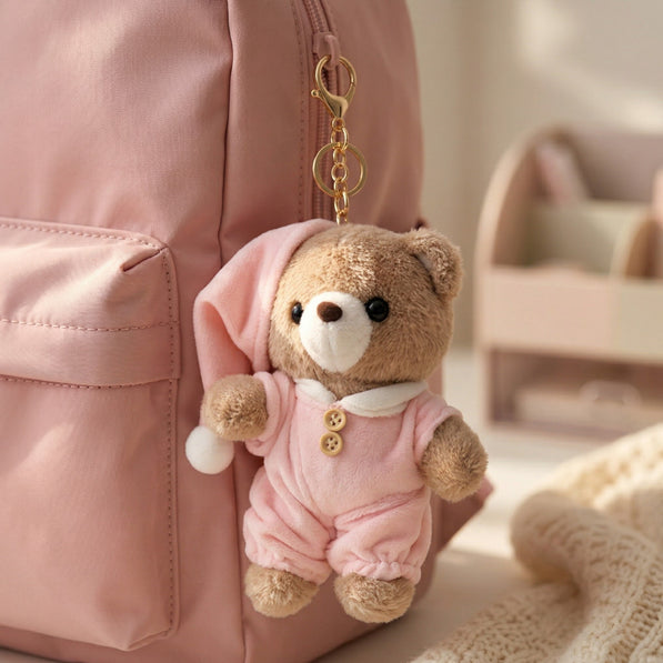 Pink Sleepy Teddy Plush
