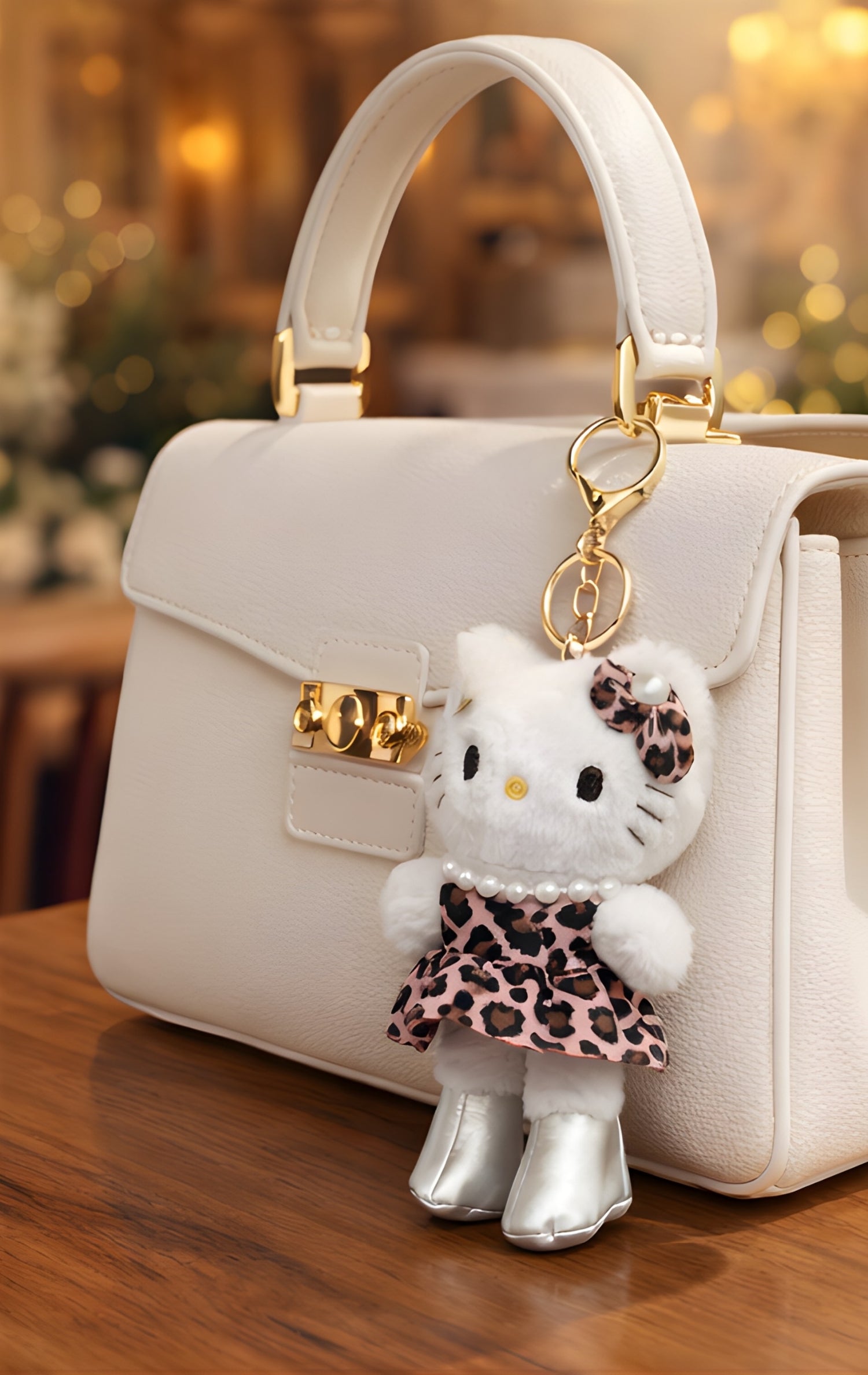 White Leopard Kitty Plush