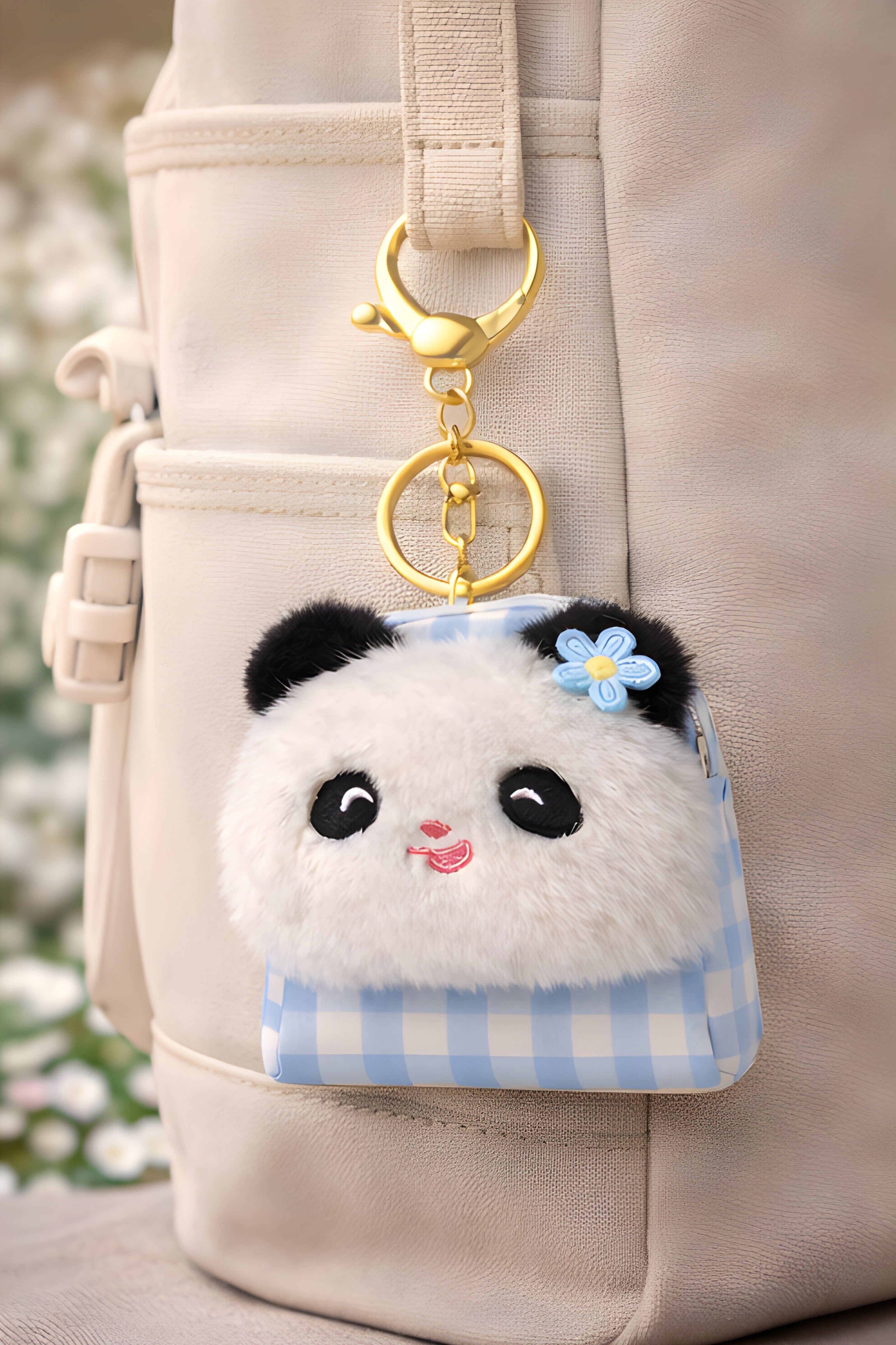Blue Panda Bag Charm