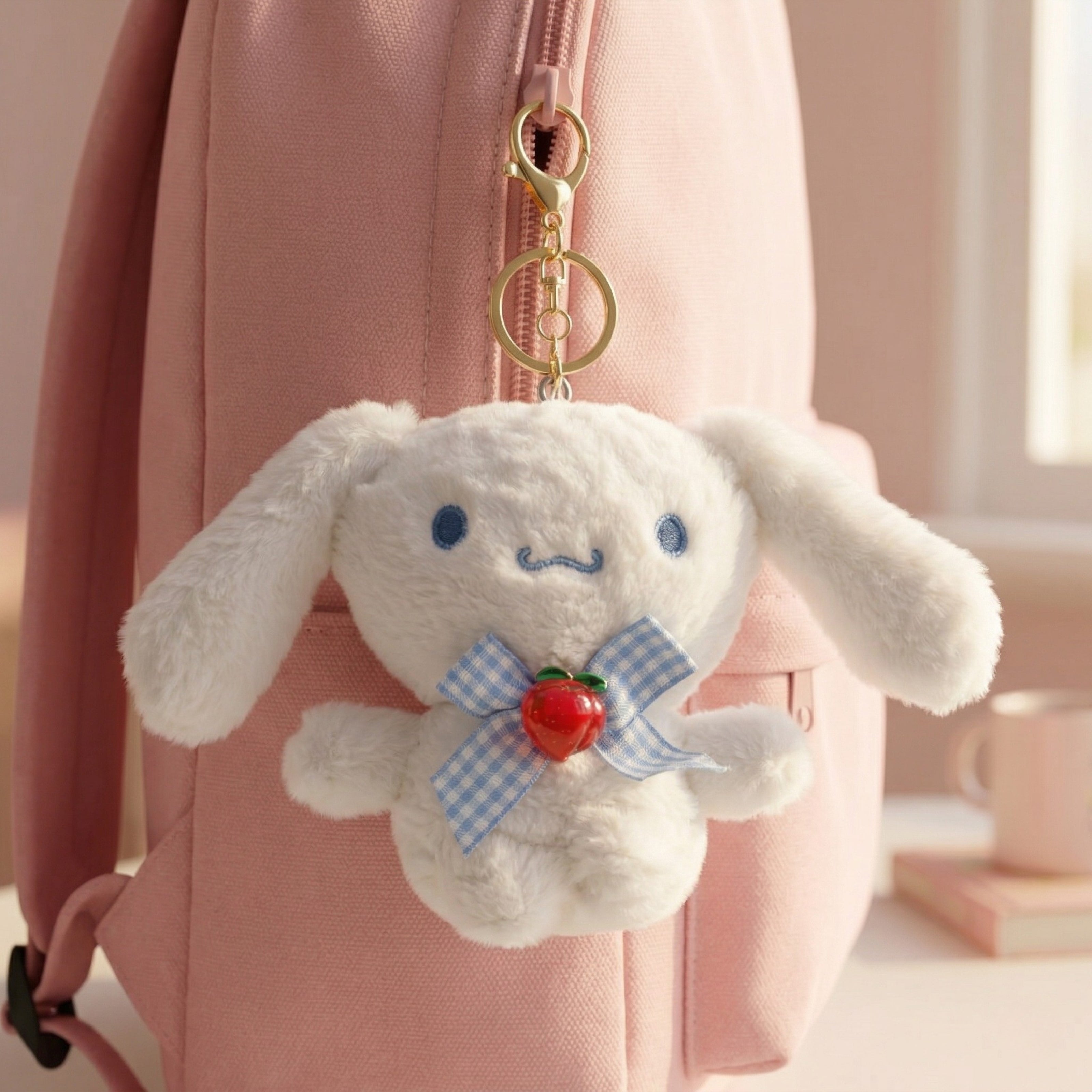 Rabbit Apple Bow Plush