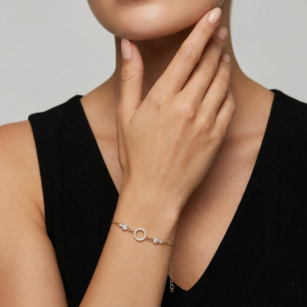 Hollow Ring Chain Bracelet