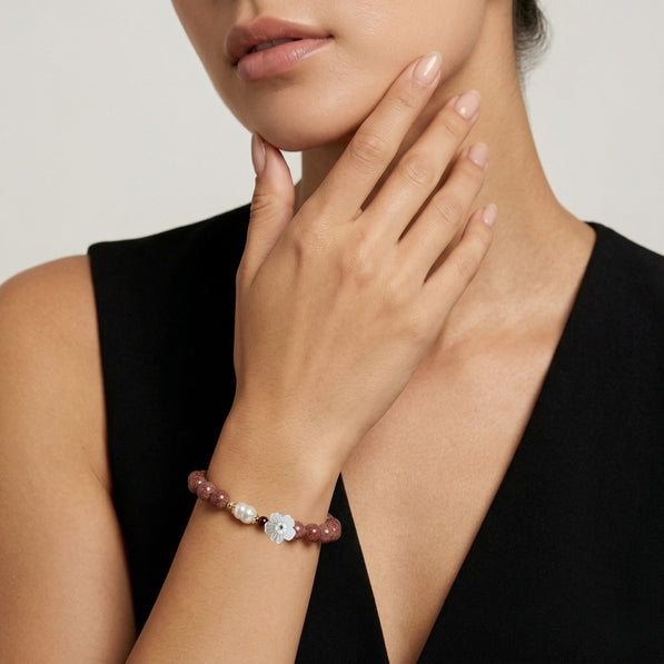 Rose Bead Bracelet