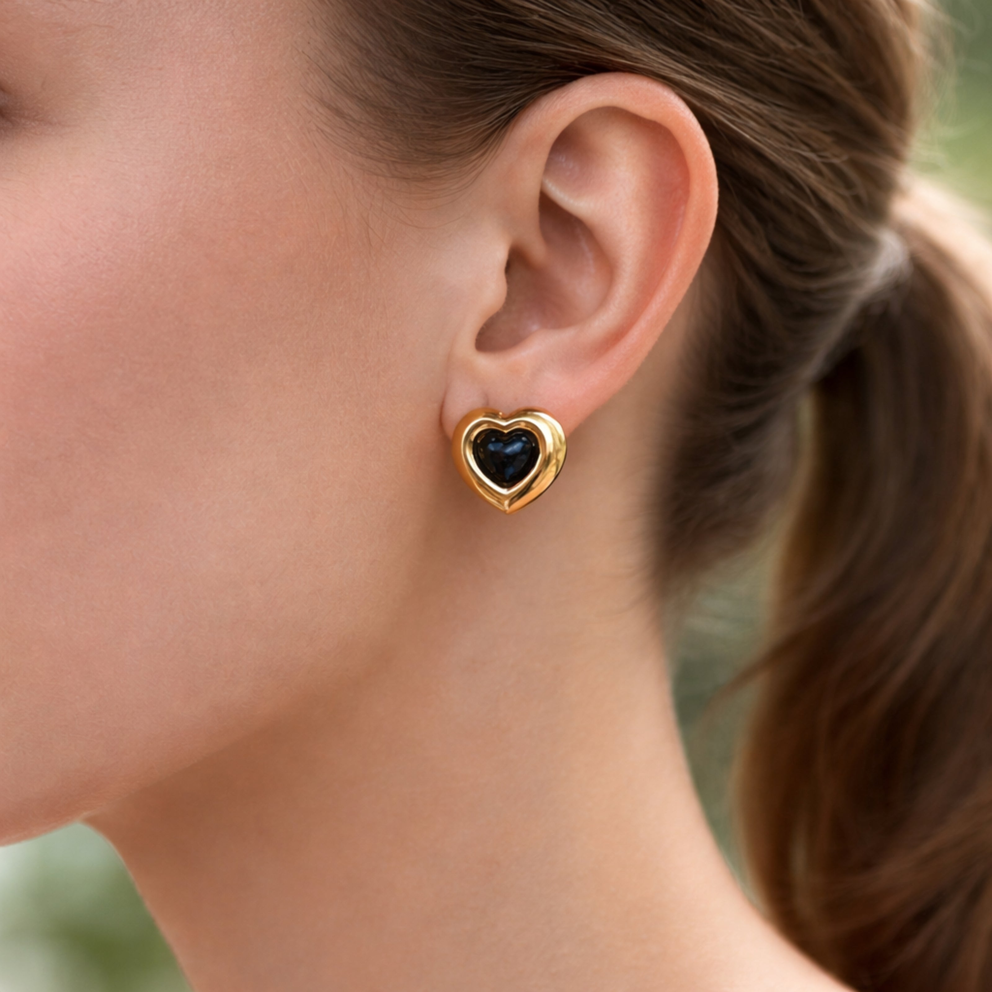 Golden Heart Earrings