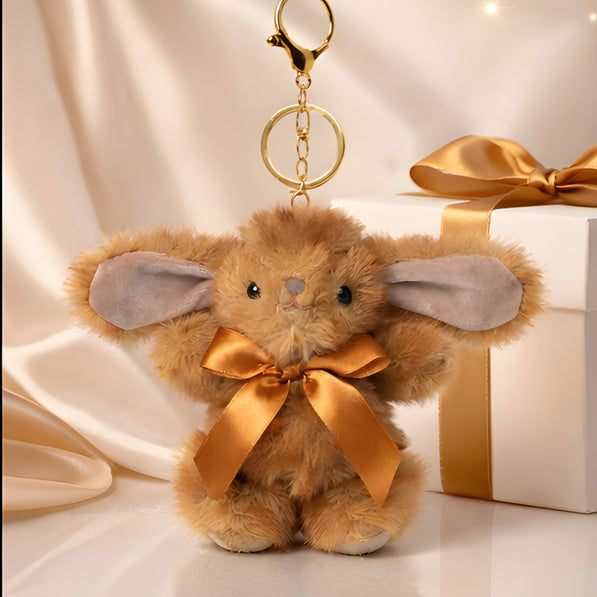 Fluffy Cocoa Brown Bunny Charm