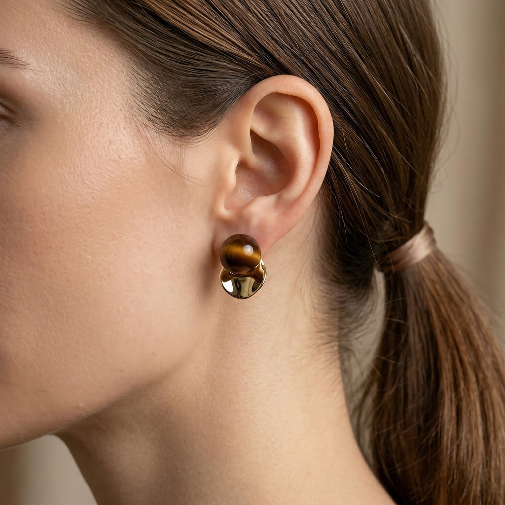Bronze Halo Stud