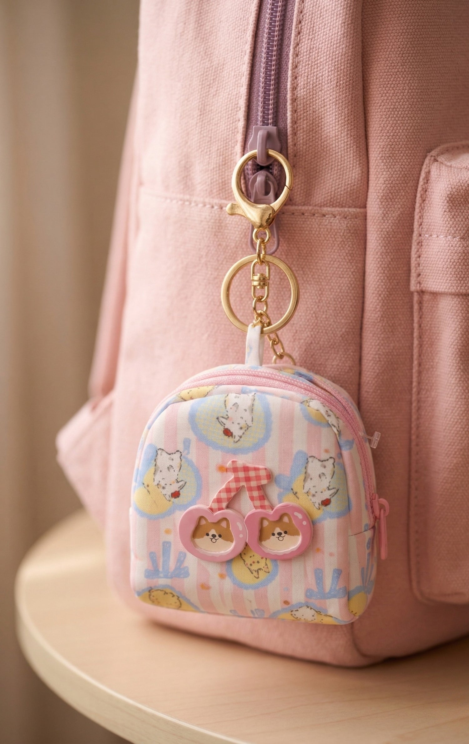 Pink Mini Bag Charm
