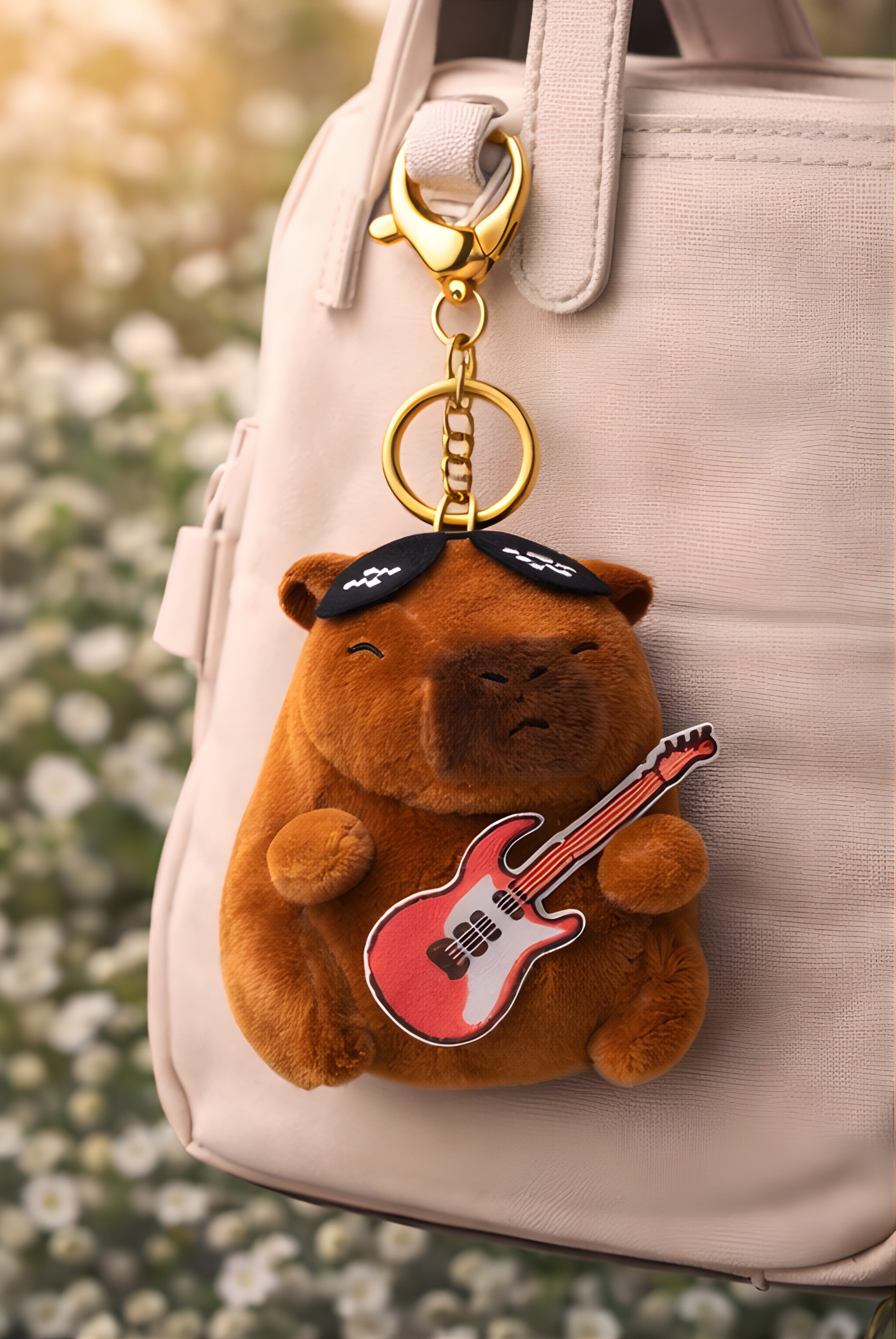 Groovy Red Guitar Capybara