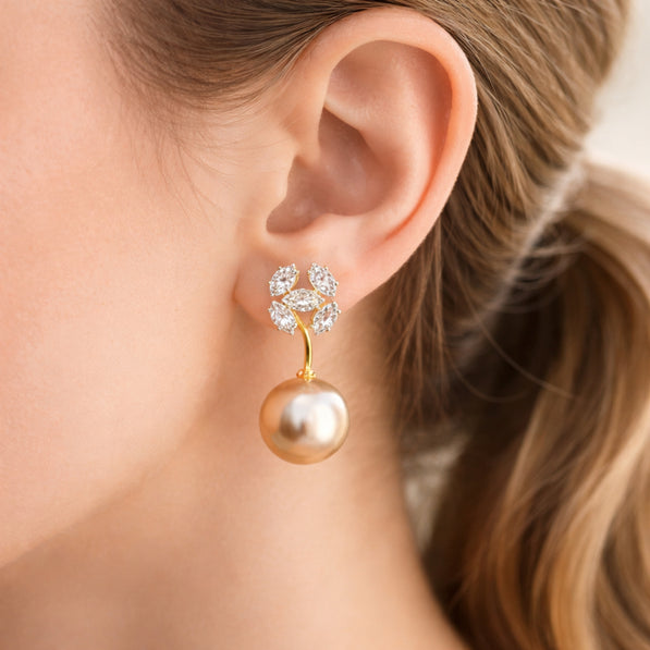 Golden Pearl Dome Stud