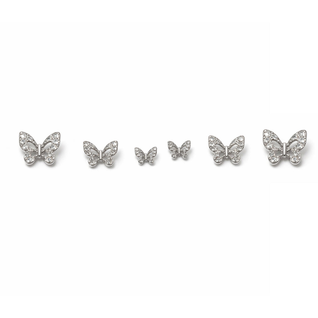 Crystal Butterfly Stud Set