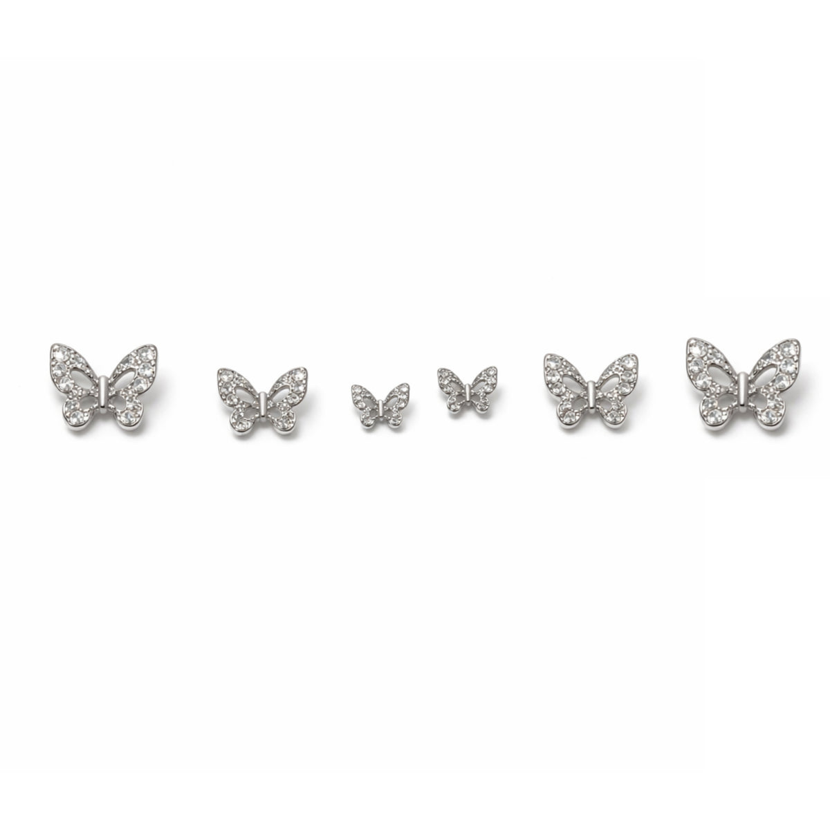 Crystal Butterfly Stud Set