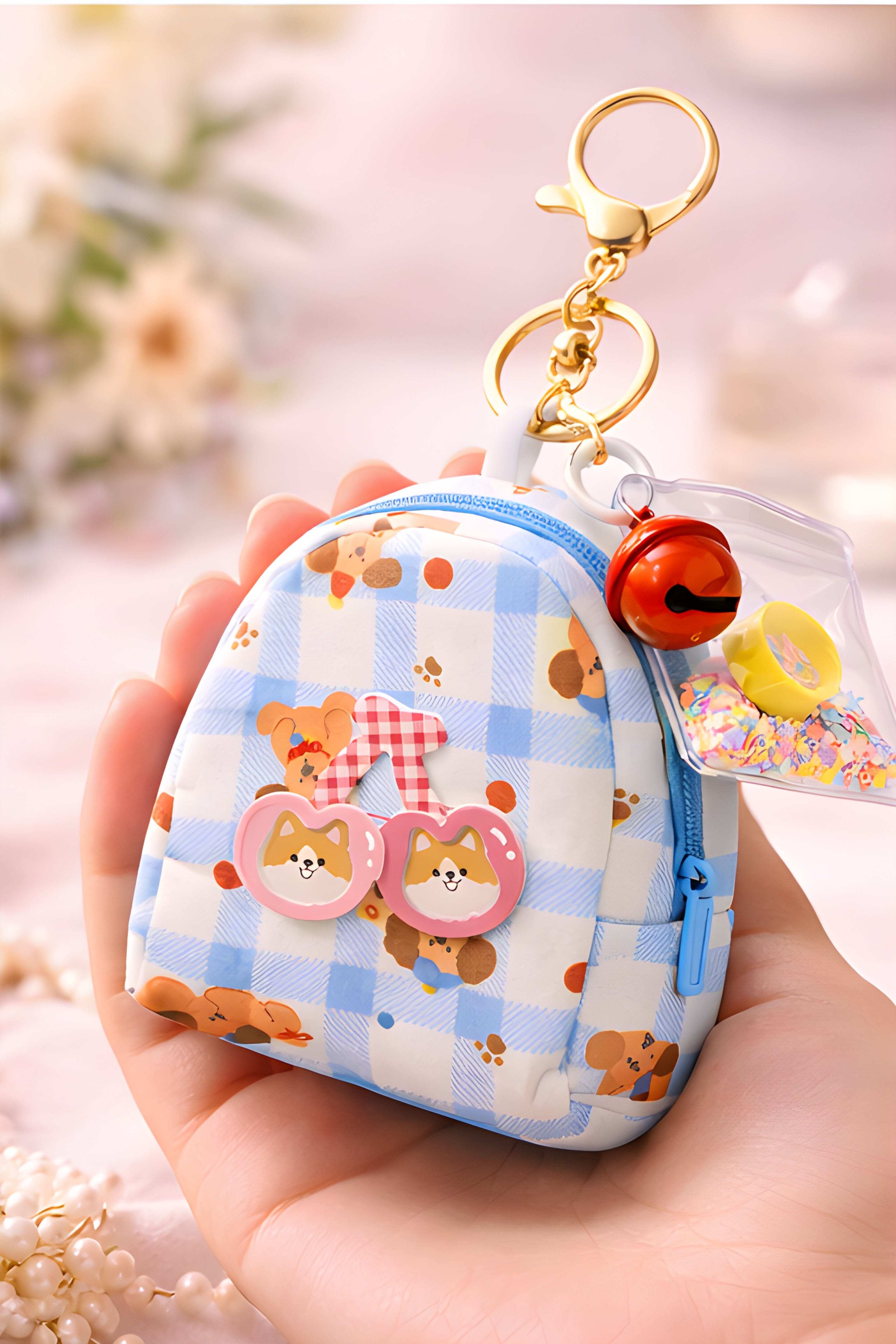 Blue Mini Bag Charm