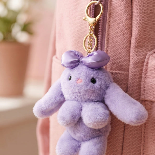 Lavender Bow Bunny Plush