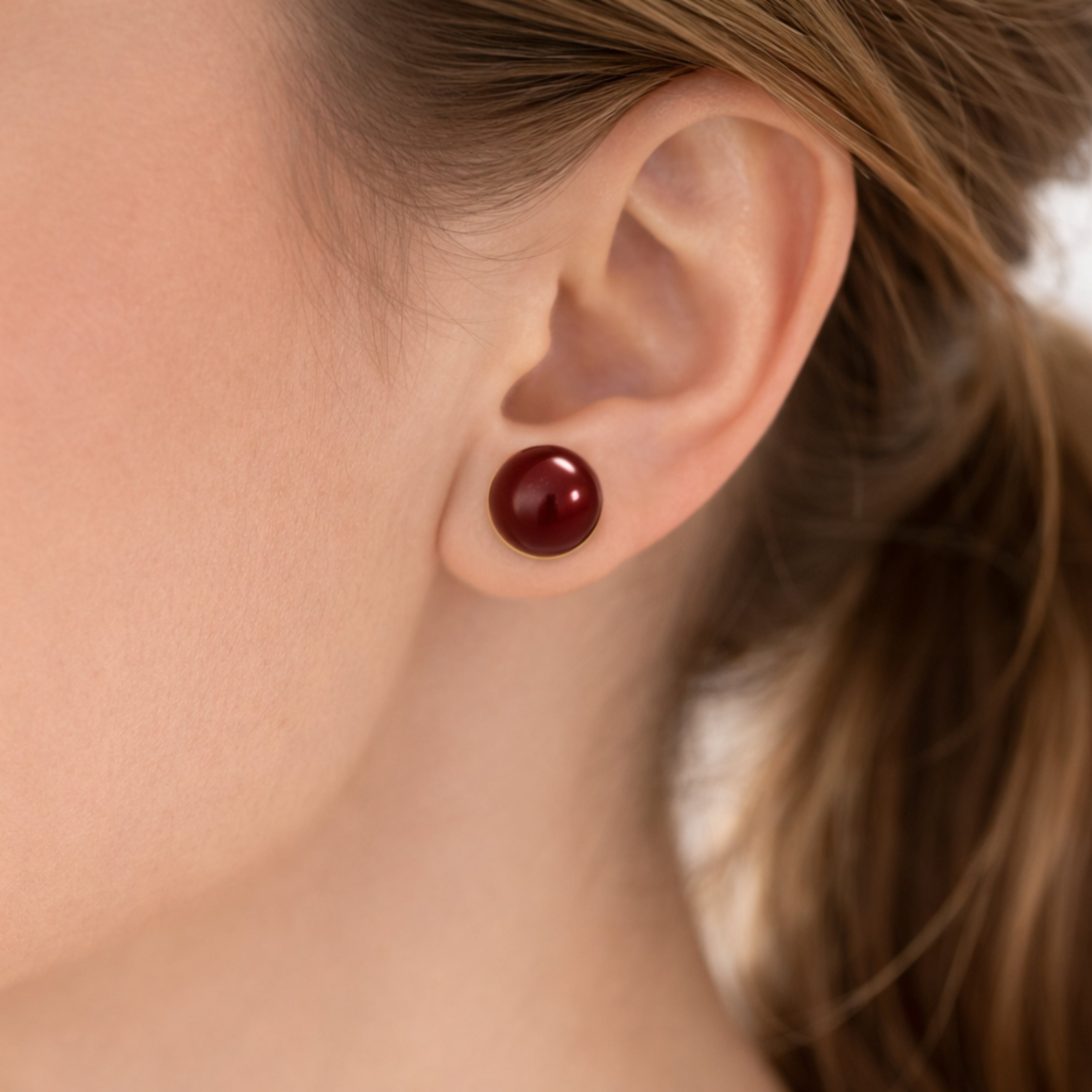 Cherry Sphere Stud