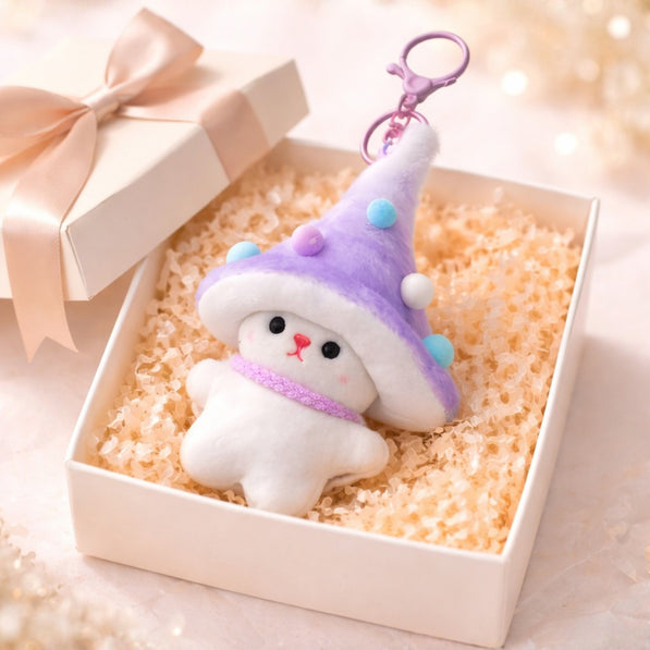 Purple Wizard Bunny Charm