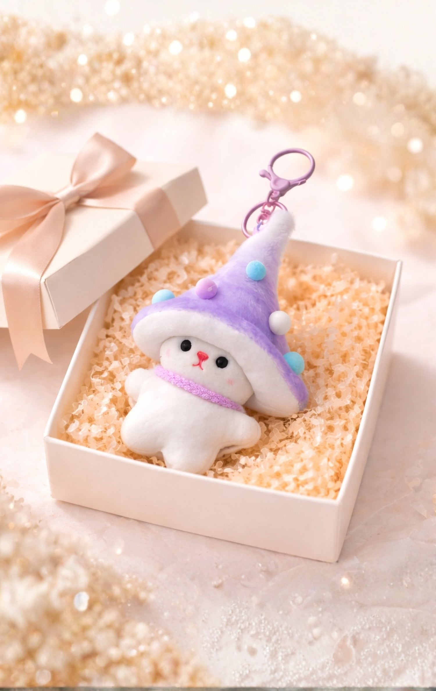 Purple Wizard Bunny Charm
