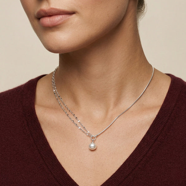 Dual Strand Pearl Necklace