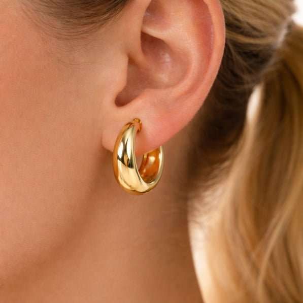 Tiny Golden Hoop Earrings