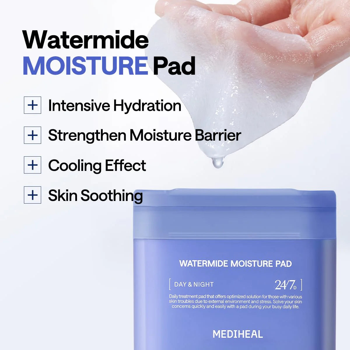 MEDIHEAL, Watermide Moisture Pad, 100 Pads, 5.07 fl oz (150 ml)
