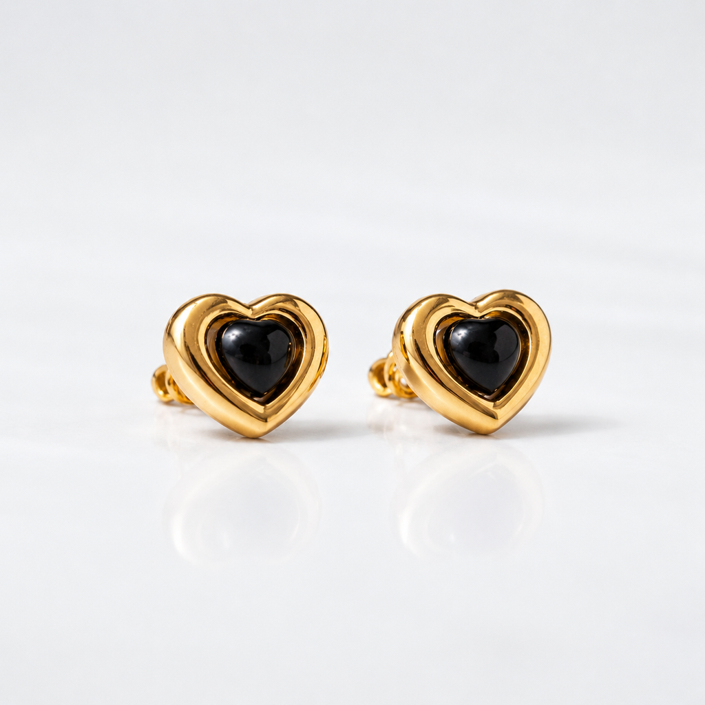 Golden Heart Earrings