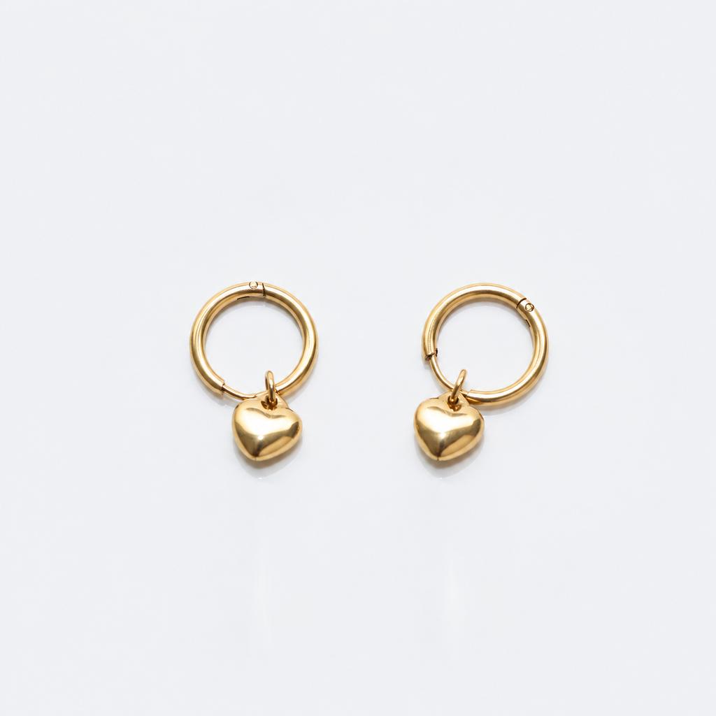 Heart Loop Charm Earring