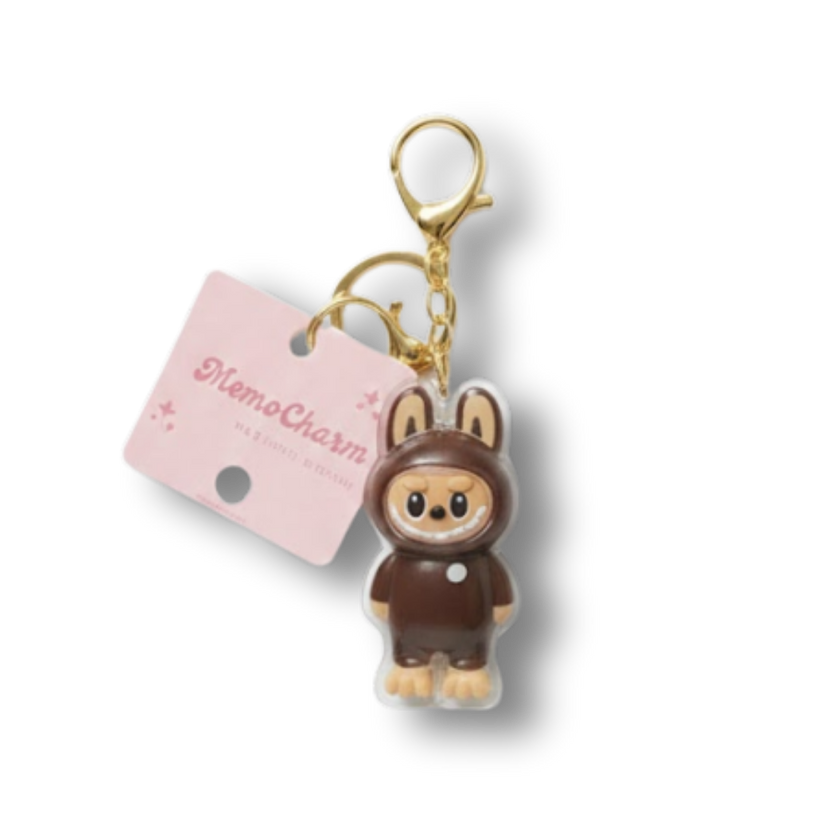 Labubu MemoCharm | Acrylic Bag Charm| Kawaii Keychain for Totes & Backpacks