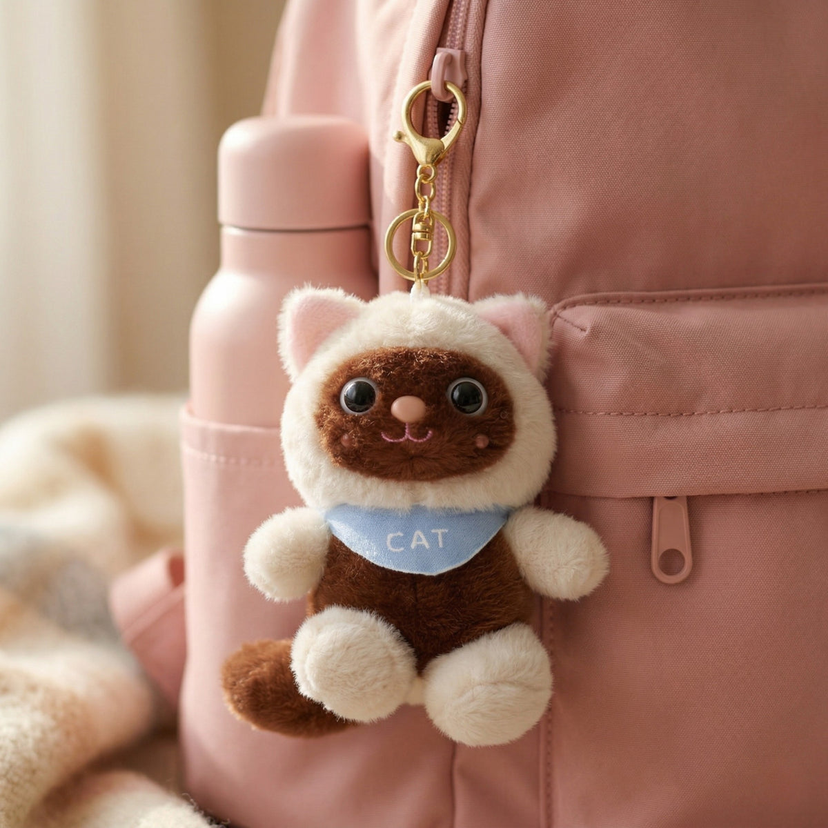 Brown Bandana Cat Plush